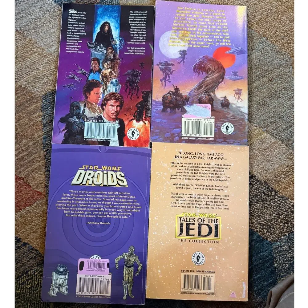 Lot 4 Vintage Star Wars Dark Horse Comics Tales Jedi Droids Dark Empire II